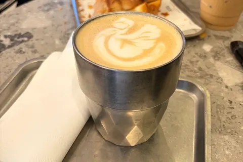 A drink from Abdul Wali's visit to Octa Speciality Coffee.
